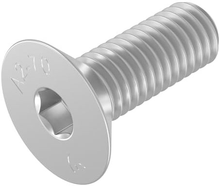 SECCARO Senkschraube M12 x 35 mm, Edelstahl V2A VA A2, DIN 7991 / ISO 10642, Innensechskant, 20 Stück