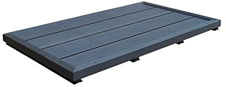 ALTONE WPC Bodenplatte für Pool Leitern und Solarduschen 101 x 60 x 5,5 cm dunkelgrau