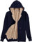 AOTORR Ladies Plain Hoodie Winter Warm Fleece Lined Zip Up Jacket Coat for Women, M, Navy