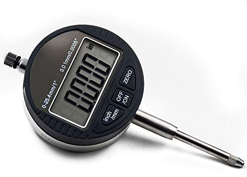 Oudtinz Digital Dial Indicator 0.01mm/.0005'' Digital Probe Indicator Dial Test Gauge Range 0-25.4mm/1'' Dial Test Indicators Electronic Indicator Gauge