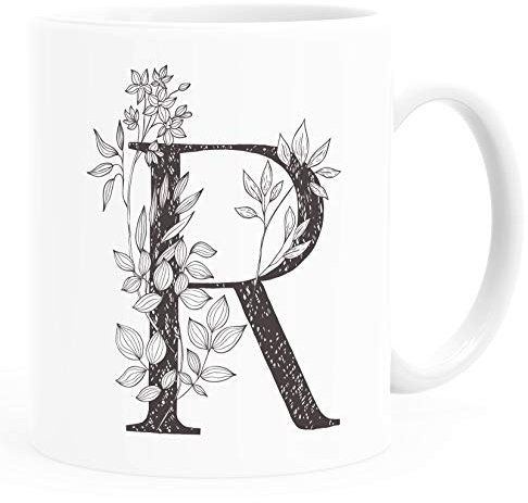SpecialMe® personalisierte Namenstasse Monogramm Initiale personalisierte Geschenke R weiß Keramik-Tasse