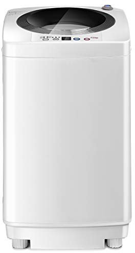 DREAMADE Mini Lavatrice, con Lavaggio Automatico, Lavatrice Portatile, Carico 3,5 kg, Lavatrice Verticale, con Una Pompa di Drenaggio, Bianco
