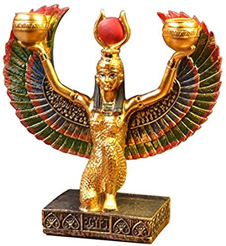 Siunwdiy Ägyptische Gott Statue Isis Skulptur Erde Gott,Figuren Skulpturen Statuen Dekoartikel Skulptur Ägyptische Dekor,Statue Göttin Der Schönheit Statue,6 cm * 13 cm * 15 cm