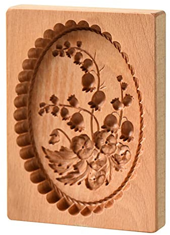 Windyday Holzbackform Mit Blumenmuster - Keksformen Und Plätzchen-Ausstecher - Sichere Form Für Kekse, Lebkuchen Und Mooncakes