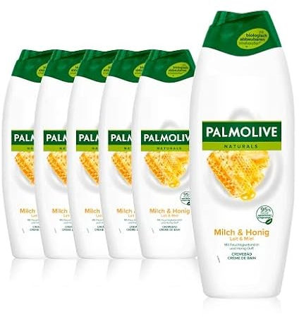 Palmolive Cremebad Naturals Honig & Milch 6x650ml - Schaumbad für ein sanftes Hautgefühl
