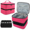 Nagellack Aufbewahrung Make Up Tasche: Doppellagige UV Nagellack Organizer - Nagellack Tasche Für 30 Flaschen(15ml) Und Eine Nagellampe - Tragbar Kosmetiktasche für Nageldesign Zubehör(Nur Tasche)