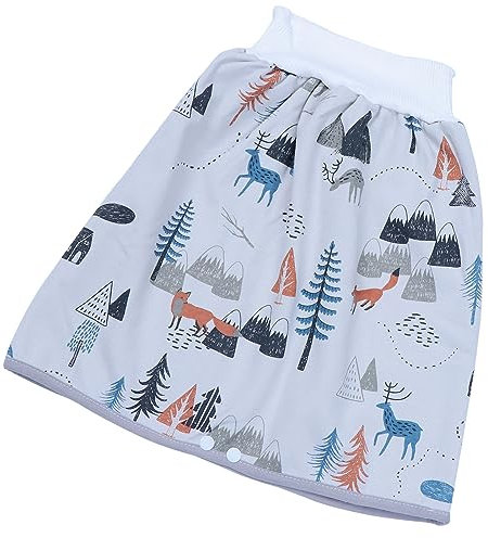 SAFIGLE 1pc Baby Windel Rock Atmungsaktive Windel Hosen Baumwolle Tpu Futter Kleinkind Training Unterwäsche Hohe Taille Leck-