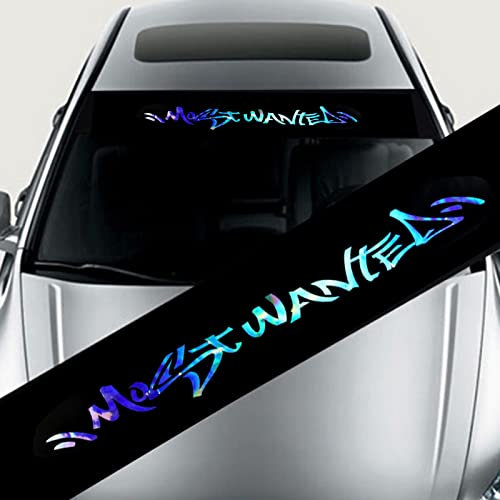 Windschutzscheibe Aufkleber, Auto Vorne Heckscheibe Bunte Reflektierende Abziehbild Abdeckung Styling Dekoration Augenschutz für Fahrzeug Mehrfarbiger Aufkleber für attraktives