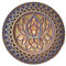 Chnegral Lotus Mandala Metall Wand Behang für Wohnzimmer, Schlafzimmer - Wanddekoration Lotus Mandala