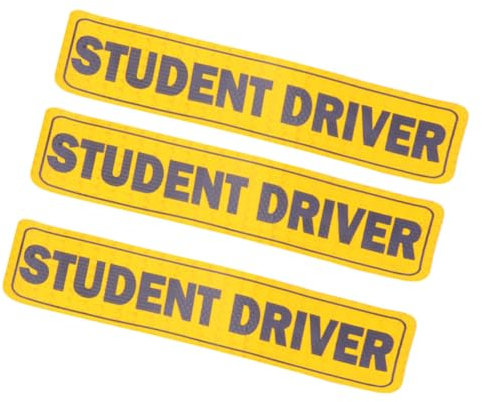 Supvox 3st Magnet-autoschild Reflektierender Magnet des Fahrschülers Reflektierender Aufkleber Für Fahrschüler Schülerfahrer Autoschilder Auto-embleme Student Stoßstange Magnetisch