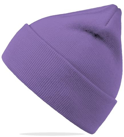 Van Der Rich ® - Weiche und Warme Strickmütze für Herren und Damen (Lila, One Size)