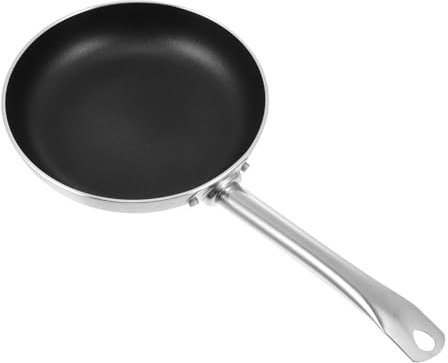 MAGICLULU 1 Stk Steakpfanne Bratpfanne flache Pfanne Wok mit flachem Boden abgerundete Pfanne mit Antihaftbeschichtung daran arbeiten Frühstückspfanne mit Antihaftbeschichtung Aluminium