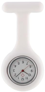KARELLS Montre à Gousset d'Infirmière, Montre Trotteuse en Silicone avec Broche, Montre d'infirmière, Montre à Gousset avec Clip, Aiguilles Lumineuses, Cadeau pour Les Médecins et Infirmières