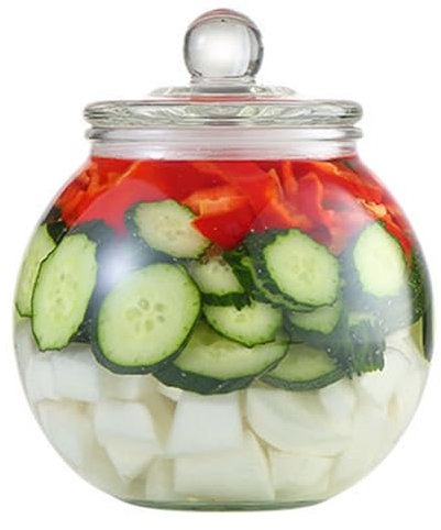Pot fermentant bocal kimchi, 2500 ml pot de fermentation en verre transparent, pots de décapage à l'épreuve de l'humidité avec couvercle de scell