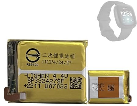 HIGHAKKU Batterie de rechange LSS352325P compatible avec montre connectée Fit-bit Sense/Versa 3