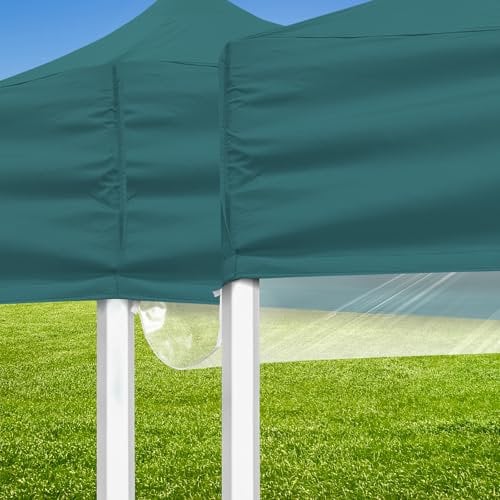 COCODE 10.5ft Canopy Rain Gutters, 2 Pack Vinyl PVC Tent Rain Gutters, Plastic Gazebo Gutter Kit Drainage Accessory for Outdoor Party (Transparent, 2pcs)