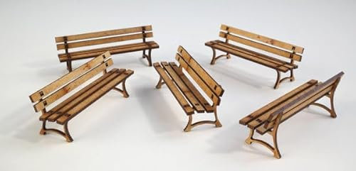 AT-BA Modellbau 220107 Slotcar-Deko Parkbank 5er Set