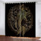 Verdunklungsvorhänge 3D Gold-Koi-Aufdruck Digitaldruck Ösenvorhang 2Er Set 140X110Cm (HxB) Verdunkelungsvorhang Thermo Vorhang Blickdicht Gardinen Wohnzimmer Schlafzimmer Kinderzimmer