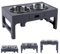 Elevated Dog Bowls, Stainless Steel Raised Dog Bowl with Adjustable Stand, Double Dog Food and Water Bowl for Medium Large Dogs or Cat, 3 Heights 3.9”, 7.8”, 11.8” (Dark Grey)