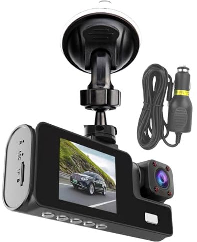Cámara de vigilancia para coche, 1080P doble lente grabadora, cámara de alta definición para coche, cámara de grabación en bucle, HD Car Security Camera, grabadora de alta definición, monitor de coche