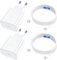 USB C Ladegerät 25W, USB C Ladekabel, 2er Pack Schnellladegerät mit 1,8M Ladekabel, Super Fast Charger für Samsung Galaxy S25 S24 S23 S22 S21 Ultra/Note/tab (Weiß, Câble TPE - 1,8M)