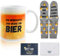 Tasse mit Spruch Ich wünschte das wäre ein Bier,Bier Socken,Lustige Bierglas Socken Grußkarte Geschenk für Geburtstag Papa Vatertag Weihnachten,Geschenke für Männer,Keramik Tasse 300ml
