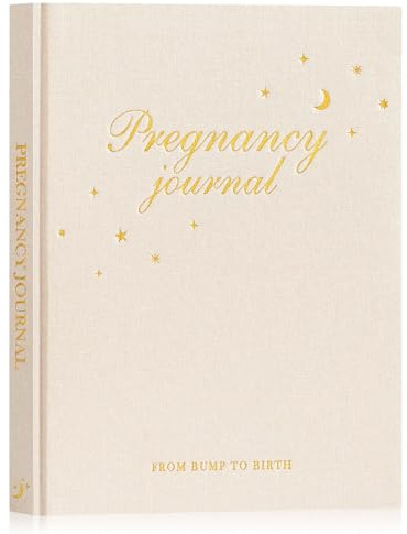 Lanpn Graviditetsdagbok Vecka för Vecka, Graviditetsbok 9 Månader, Graviditetsagenda för Framtida Mamma, Album Minnen från Födseln Foton Ultraljud Baby, Present Gravida 156 Sidor, Beige, Engelska