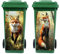 Peacoblue Wheelie Bin Stickers 2 Sheets Fox Sticky Dustbin Stickers Decals, 15in x 32in Waterproof Self Adhesive Large Decal for Trash Cans Bins Driveway Garden Outdoor Indoor Decoration
