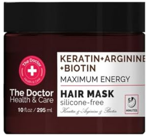 The Doctor Health & Care Keratin + Arginin + Biotin Haarmaske, 295 ml, Silikonfreie Intensivpflege für Geschädigtes Haar