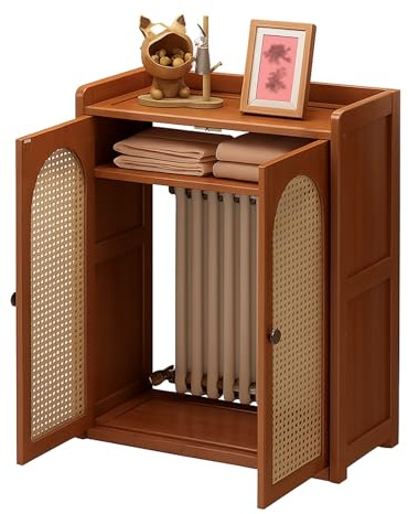 KAFHGEIN Cache radiateur Moderne, Radiator Cover MDF, étagère radiateur, Grille Cache radiateur Bois, Armoire Cache radiateur(60x25x82.5cm)
