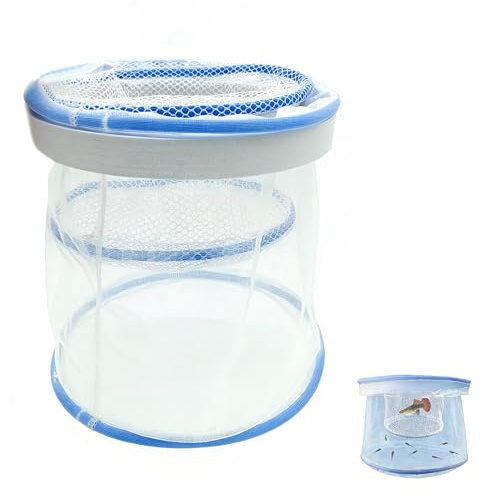 ZAHD Aquarium Ablaichkasten Fisch Isolation Zuchttank Aquarium Isolation Netz Ablaichkasten Zusammengebaute Fischbrutbox Zuchtbox Trennnetz für Aquariumzucht für Alle Arten Aquarien (Blau)