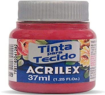 Acrilex Pintura Textil al Agua Rojo Carmin 37 ml Ref. 509