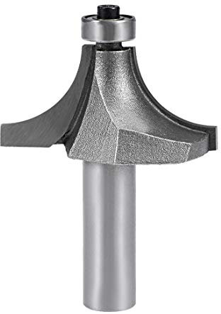 sourcing map Router Bit 1/2 Shank 1-1/2 inch Cutting Dia Round Over Corner 2 Flutes Tungsten Steel for Woodworking Milling Cutter Tool