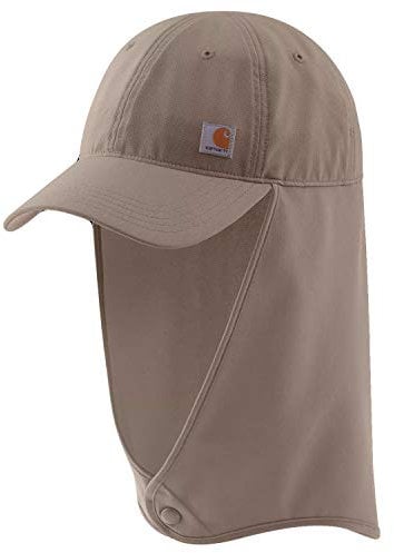 Carhartt Unisex-Adult Force Extremes Angler Neck Shade Baseball Cap, Desert, L/XL