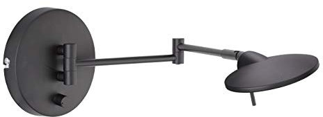 Trio Leuchten LED Wandleuchte Kazan 274770132, Metall, Schwarz matt, 8 Watt, Drehdimmer