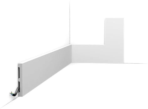 Pack de 4 mètres Grande plinthe simple au caractère multifonctionnel SX163 - L200 x H10,2 x L1,3 cm - ORAC DECOR