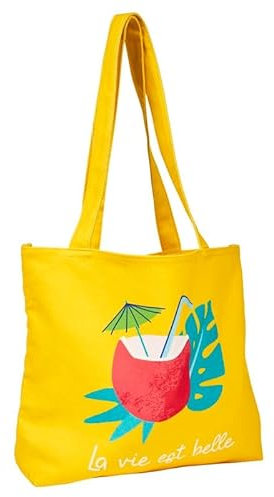 DRAEGER PARIS 1886 - Sac Fourre-Tout 100% Coton 340 g/m² - Design Coloré & Illustrations Gourmandes - Léger, Durable - 30x42x10cm - Sac de Courses Réutilisable - Cadeau Original & Écologique