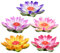 UKCOCO Schwimmkerzen Lotus Kerzen Wasserlaterne Künstliche Lotusblüte Seerose Schwimmlaterne Laterne für Pool Teich Garten Hochzeit Party Dekoration Mischfarbe 5 Stück