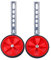 Wakects Fahrrad Stützräder für Kinder,Bike Training Wheels,Kinder Fahrradstabilisatoren Fahrradfahren Trainingsräder einstellbar 12-20 ,Rot