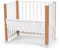 Kinderkraft KOYA Vielseitiges Kinderbett 4 in1 aus Holz, Beistellbett, Babybett für Kleinkinder 120 x 60 cm, Laugitter, Beine sind mit 4 Vollrädern, Matratze im set, Weiß