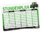 itenga Stundenplan DIN A4 magnetisch Motiv Traktor 31x22,5cm abwischbar z.B für den Kühlschrank