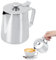 Brocca per latte in acciaio inox, Bricco per latte con coperchio, 350ml Brocca artistica per schiumare il latte in acciaio inossidabile con coperchio per caffè Latte Art baristi Gli Amanti del Caffè