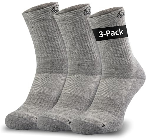 Giesswein Merino Wandersocken Merino Wandersocken Herren & Damen 35-46 [3er Pack] - Thermosocken Trekkingsocken - Anti-Blasen-Polsterung extra warm - Wintersocken Skisocken - Dicke Merino Socken