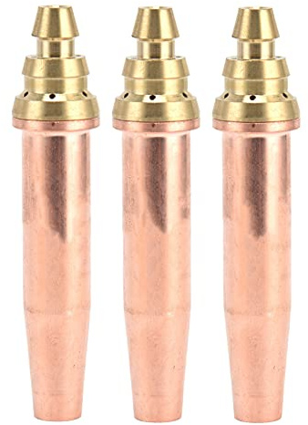 3 Pièces Embouts de Torche de Découpe au Oxygène Buse de Torche à Gaz Isobare 0.9mm 1.2mm 1.5mm Embouts de Soudage au Gaz pour Machine de Découpe à la Flamme