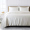 Lanqinglv Satin Bettwäsche Set 200x220 cm Weiß Seide Glatt Glanzsatin Luxus Sommerbettwäsche Set Satin Polyester Uni Doppelbett Bettbezug mit Reißverschluss und 2 Kissenbezug 80x80cm