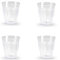 4PK Reusable Plastic Glasses Tumblers for Adults, Unbreakable Picnic Camping Glasses for Children, Stackable & Dishwasher Safe, Acrylic Drinking Glasses (Clear - 250ml)