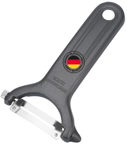Westmark Éplucheur de légumes et d'asperges Quick Special Dark Edition, Lame incurvée en Acier Inoxydable, Revêtement spécial de Haute qualité, Aluminium/Acier Inoxydable, Anthracite, 6095227Z