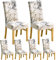 TEERFU Spandex Dining Chair Covers,6 Pack Removable Washable Stretch Chair Protector Slipcovers, Chair Protective Cover for Banquet Hotel and Wedding Ceremony