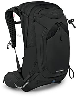 Osprey Manta 24L Herren Wanderrucksack mit Hydraulikspeicher, Schwarz, Einheitsgröße