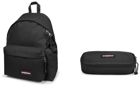 EASTPAK PADDED PAK'R Rucksack, 96 cm, 92 L, Black (Schwarz) & OVAL SINGLE Federmäppchen, 84 cm, 80 L, Black (Schwarz)